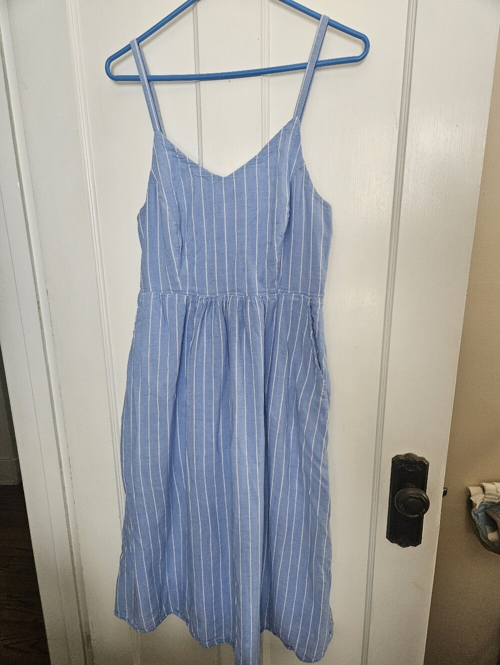 Old Navy Blue and White Striped Cami Dress